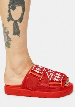 Kappa Sandals Red 222 Banda Mitel 1 Slides