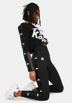 Kappa Active Black 222 Banda Bartes Sport Leggings
