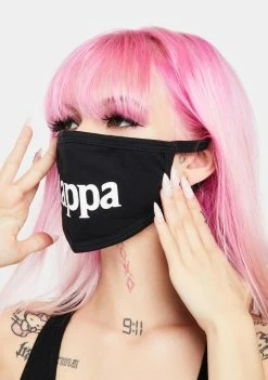 Kappa Black Authentic Wilk Face Mask Face Masks