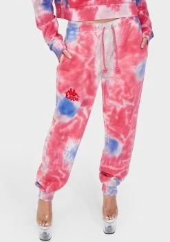 Kappa Pink Authentic Camda Tie Dye Sweatpants Bottoms