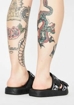 Kappa Black 222 Banda Aster Logo Slides Sandals