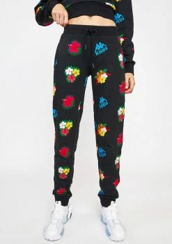 Kappa Bottoms Black Authentic Depok Sweatpants