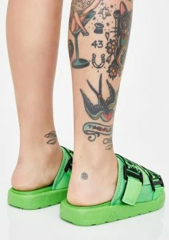 Kappa Sandals Green 222 Banda Mitel 1 Slides