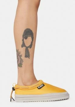 Kappa Flats Yellow & White 222 Banda Mules