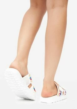 Kappa White 222 Banda Aster 3 Slides Sandals