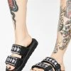 Kappa Black 222 Banda Aster Logo Slides Sandals