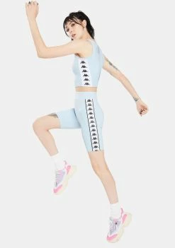 Kappa Bottoms Blue 222 Banda Cicles 2 Biker Shorts