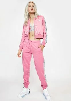Kappa Pink 222 Banda Ponce Track Jacket Outerwear