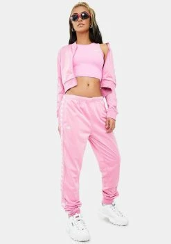 Kappa Bottoms Pink 222 Banda Wrastoria Track Pants