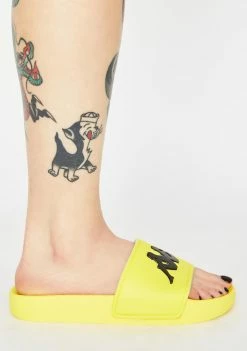 Kappa Yellow Authentic Adam 2 Slides