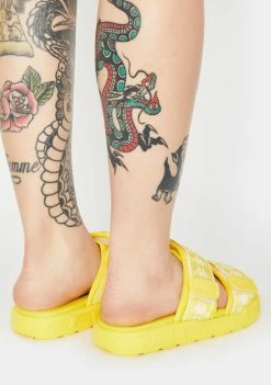Kappa Sandals Yellow 222 Bander Aster 1 Logo Slides