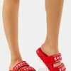 Kappa Red 222 Bander Aster 1 Logo Slides Sandals