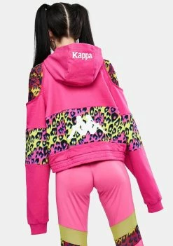 Kappa Tops Fuchsia Authentic Delia Graphik 2 Zip Up Hoodie