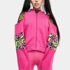 Kappa Tops Fuchsia Authentic Delia Graphik 2 Zip Up Hoodie