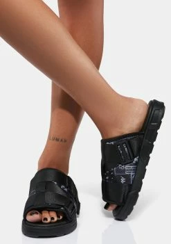 Kappa Black Authentic Nuuk 1 Slide Sandals