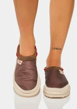 Kappa Brown 222 Banda Mules Flats