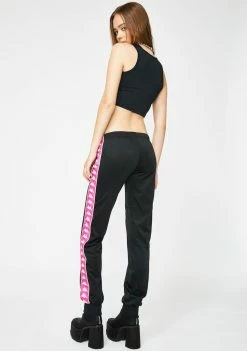 Buy ⌛ Kappa Pink 222 Banda Wastoria Slim Pants Bottoms ⌛ 9 Kappa Pink 222 Banda Wastoria Slim Pants Bottoms