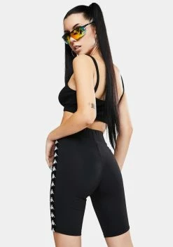 Kappa 222 Banda Cicles 2 Black Biker Shorts Bottoms