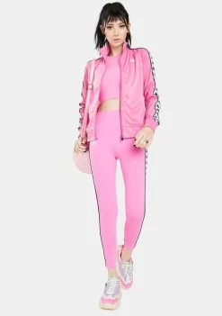 Kappa Fuchsia 222 Banda Wanniston Slim Track Jacket
