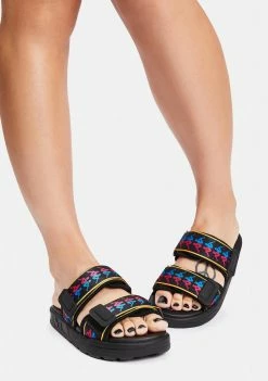 Kappa Black Fuchsia 222 Banda Aster Logo Slides Sandals