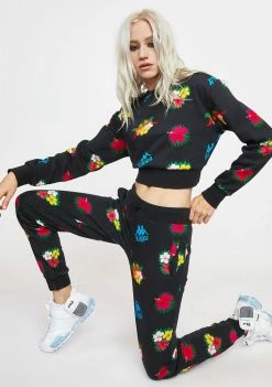 Kappa Bottoms Black Authentic Depok Sweatpants