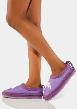 Kappa Flats Purple Authentic Mule 3 Slippers