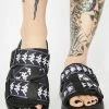 Kappa Black N White 222 Banda Mitel 1 Slides Sandals