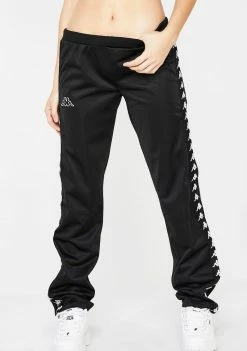 Kappa Bottoms Black 222 Banda Wastoria Trackpants