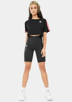 Buy π Kappa Active Black Red 222 Banda Cicles Biker Shorts π 8 Kappa Active Black Red 222 Banda Cicles Biker Shorts