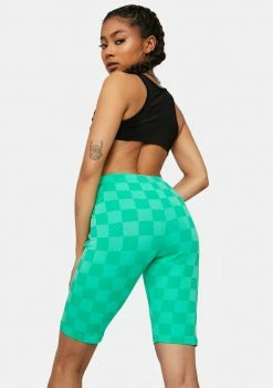 Kappa Green Spring White Authentic Pop Emiaza Bike Shorts Active