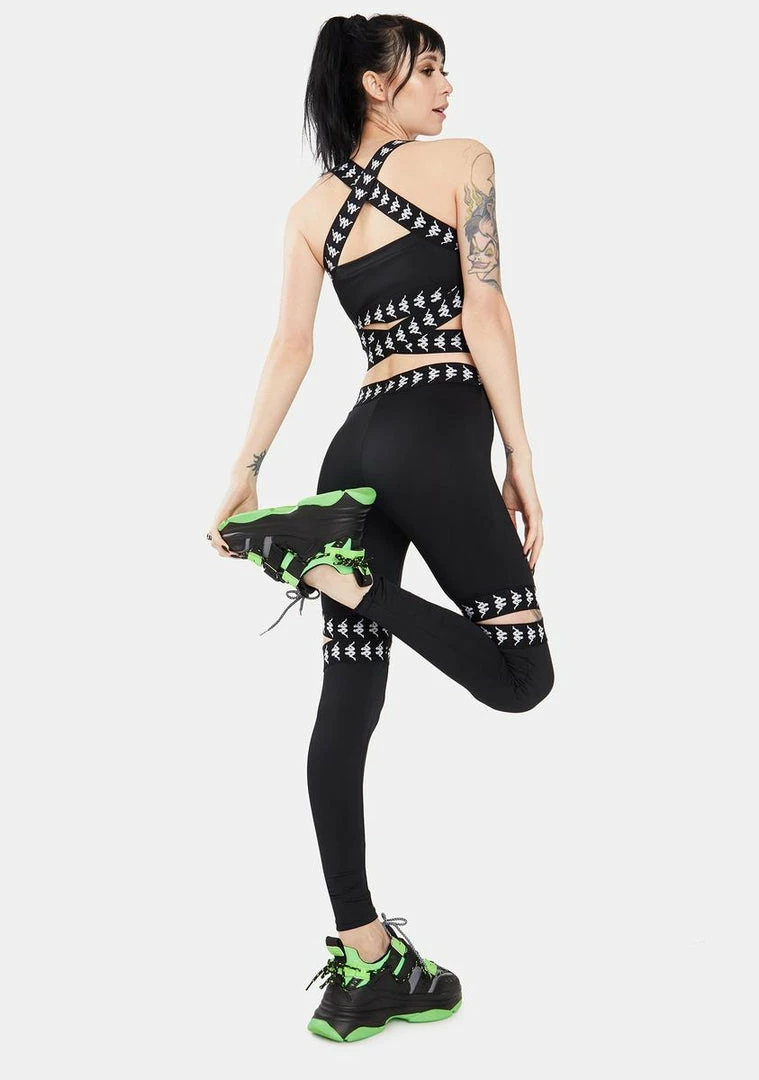 New π Kappa Black 222 Banda Doshy Leggings Active π 6 Kappa Black 222 Banda Doshy Leggings Active