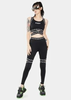 New π Kappa Black 222 Banda Doshy Leggings Active π 8 Kappa Black 222 Banda Doshy Leggings Active