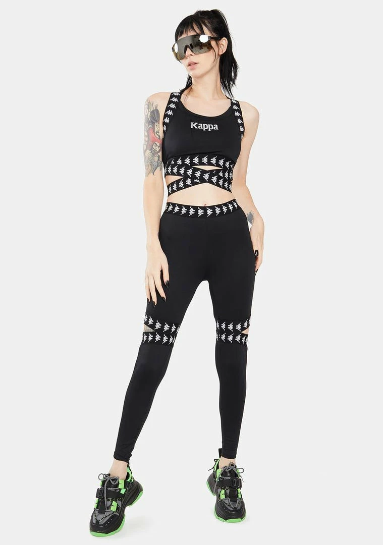 New π Kappa Black 222 Banda Doshy Leggings Active π 5 Kappa Black 222 Banda Doshy Leggings Active