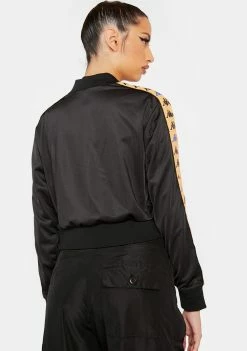 Kappa Black 222 Banda Osbar Track Jacket Outerwear