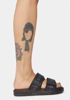 Kappa Black & Dark Gray 222 Banda Aster Logo Slides