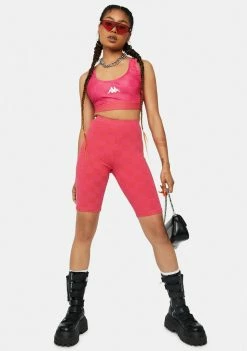 Kappa Active Fuchsia White Authentic Pop Emiaza Bike Shorts