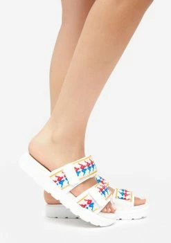 Kappa White 222 Banda Aster 3 Slides Sandals