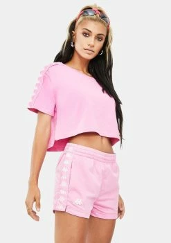 Kappa Pink 222 Banda Ladytrend Track Shorts Bottoms